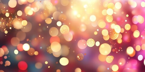 A vibrant, colorful bokeh background with soft, glowing lights for festive or creative use.