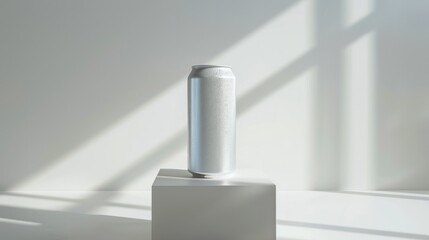 Poster - Aluminum Can Mockup with Minimalist Background