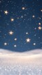 © mangolovemom - A serene winter scene featuring twinkling stars above a snow-covered ground, evoking a magical, peaceful atmosphere.