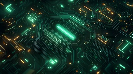 Abstract circuit board futuristic technology processing background. 
