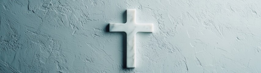 Wall Mural - intricate polygraphic cross, a detailed closeup of a polygraphic cross set against a minimalist back