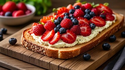 Wall Mural -  Fresh and fruity toast delight