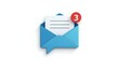 © Kromstar Studios - Unread emails icon graphic isolated on a white background