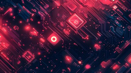 Abstract circuit board futuristic technology processing background. 