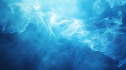 Wall Mural - Ethereal Blue Smoke Texture for Background Use