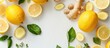 © 2rogan - Fresh Lemon With Ginger On White Background
