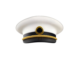 Captain's hat isolated on transparent or white background