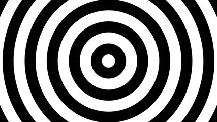 Aufkleber - Dynamic geometric background with black and white flat circles zoom in motion graphics. Abstract Flat Background Animations loop footage