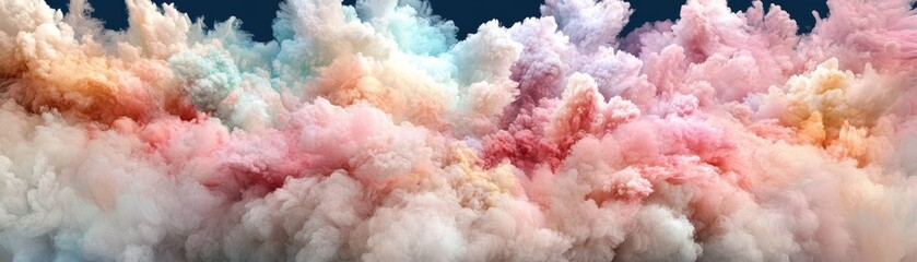 Abstract image of pastel colored clouds.