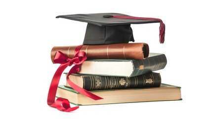 Wall Mural - Graduation Cap and Books