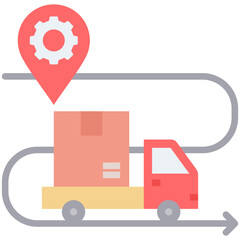 Wall Mural - Tracking Delivery Icon