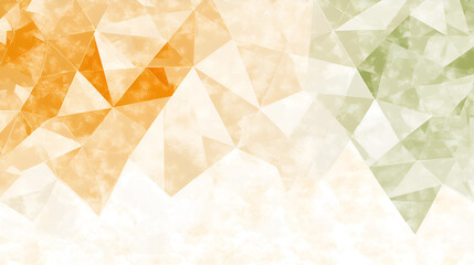 Wall Mural - abstract geometric design featuring orange and green triangles on a soft, light background suitable 