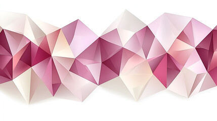 Wall Mural - abstract geometric design with pink and white facets creating a modern art piece suitable for backgr