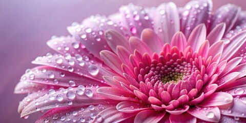 Macro photography of a beautiful pink flower with water droplets, macro, photography, beautiful, pink, flower, drops