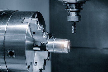 Aufkleber - Industrial concept.  Manufacturing CNC professional lathe machine