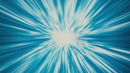 Thin, straight lines radiating from the center in bright cyan and white, creating a starburst effect