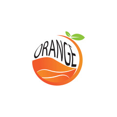 Wall Mural - orange fruit logo  icon  vector  illustration