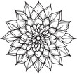 © Rasel's Design - Floral flower outline vector art on a white background, Black outline drawing of floral flowers.