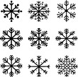 © Jaemie - Black and White Vector Snowflakes Collection