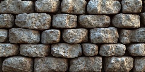 Poster - A Stone Wall Constructed From Rough-Hewn Rocks, Demonstrating the Durability and Natural Beauty of Stone Masonry
