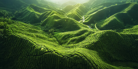 the green tea lands most beautiful nature scene ever to be seen.