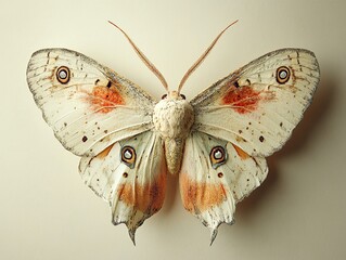 Sticker - Close-Up of a Beautiful Moth with Detailed Wings