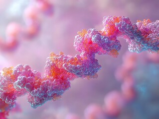 Wall Mural - dna helix: a 3d rendering of the molecule of life