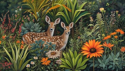 Wall Mural - Biodiversity Haven: Creating a Wildlife-Friendly Native Garden at Home