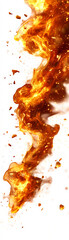 Wall Mural - A fire is burning and the smoke is rising up in the air. The fire is orange and the smoke is white