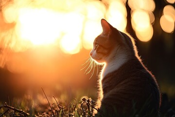 sunset cat.generative ai