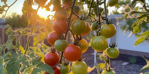 Poster - Close up of Tomatoes in the Garden