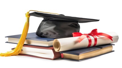 Poster - Graduation Cap, Diploma and Books