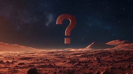 Question Mark in Desert, Nature, Pattern Background, Wallpaper, Cover and Screen for Smartphone, PC, Laptop, 9:16 and 16:9 Format