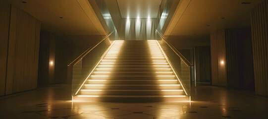 Wall Mural - modern staircase in a modern house
