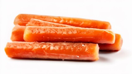 Canvas Print -  Freshly peeled carrots ready for a healthy meal