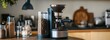 © Mr image - 41. A high-end coffee grinder on a kitchen counter