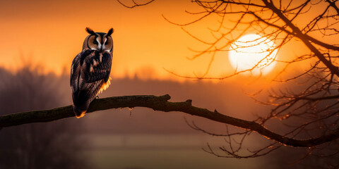 Poster - An owl on the tree