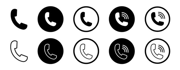 Phone call icon. Telephone icon symbol. Vector illustration