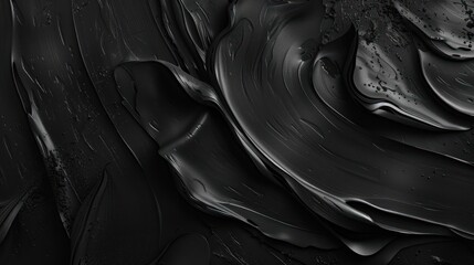 Wall Mural - Abstract Black Swirling Texture