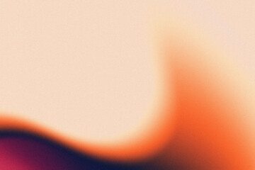 Wall Mural - retro vibrant gradient background with grainy texture, orange wallpaper, fluid wave backdrop