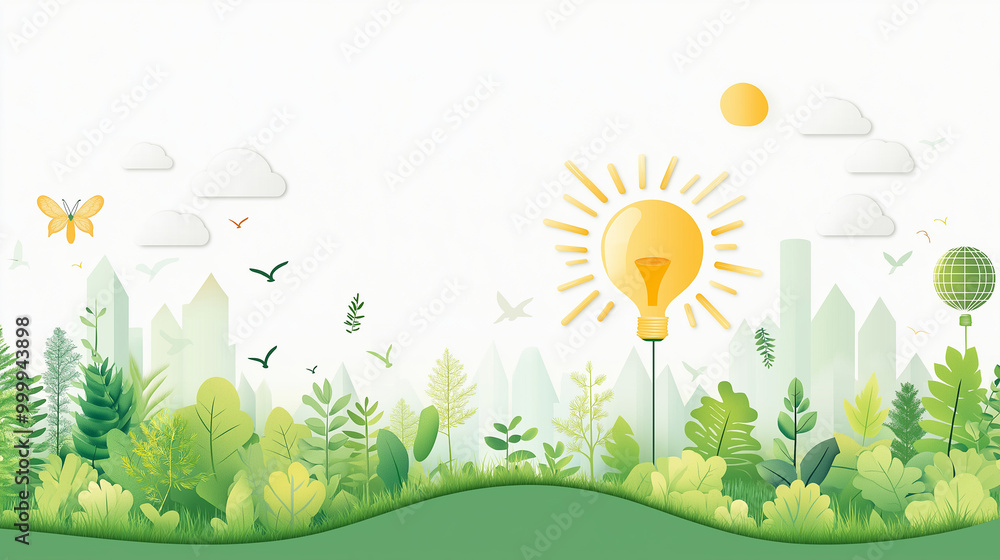 World environment and sustainable development concept with ecology ...