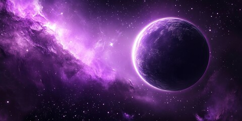 Wall Mural - brilliant purple space backdrop that is artistic