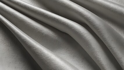 Elegant gray fabric texture featuring soft folds and smooth surface