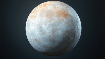 Wall Mural - a frozen celestial body with a rough, cratered surface, bathed in the soft glow of distant starlight