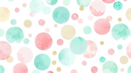 Wall Mural - Watercolor Circles Background