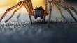 © arthit - A close-up of a spider legs on a smooth surface, with a clean background for text placement.