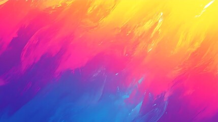 Poster - Abstract Colorful Brushstrokes Background