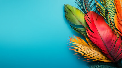 Canvas Print - Abstract design of vibrant feathers