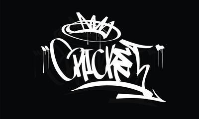 Wall Mural - CRICKET graffiti tag style design