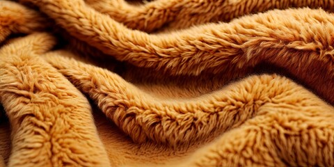 Poster - A close up of a furry brown blanket